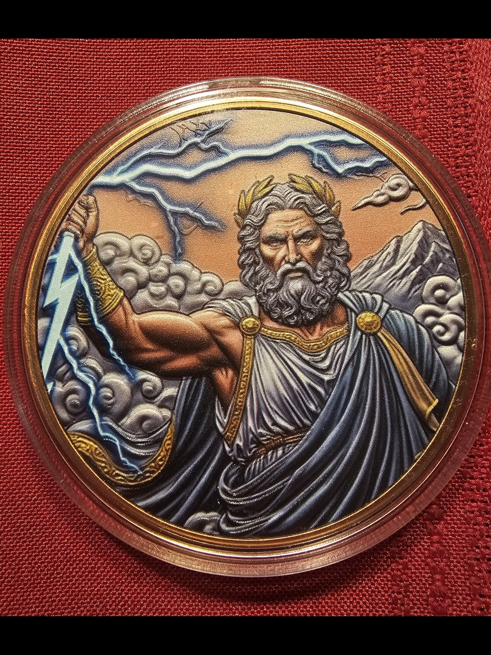 5 Oz. Colorized Copper From The Rebublic Of Liberia.